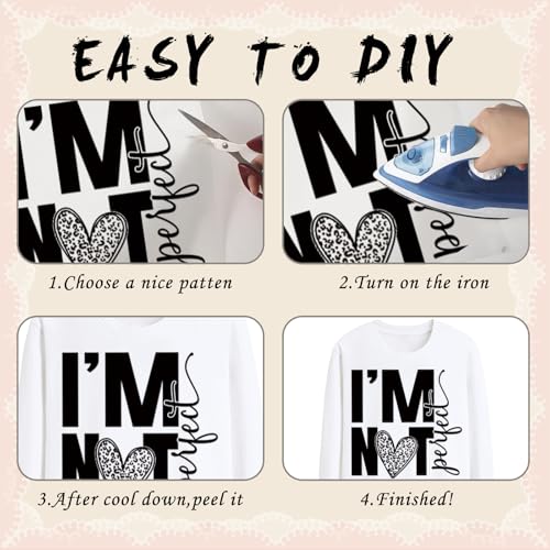 Dazoratix Motivational Iron on Transfers - 24 Sheets Positive DTF Ready to Press Heat Patches Inspirational Encouraging Stickers Vinyl Designs Decals for T Shirts Clothes Hoodies Pillow Bag DIY Crafts - style: Motivational