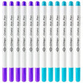 12 Pcs Disappearing Ink Pen Water Soluble Pens Fabric Markers Pens for Sewing Art DIY Tracing Embroidery Supplies (Blue, Purple)