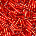 4200pcs Glass Bugle Beads, Mini Long Tube Seed Beads Bulk, Tiny Small Loose Spacer Embroidery Beaded for Bracelets Jewelry Making Sewing, Crafts, Christmas Ornaments, 2×6mm, Red - color: Red