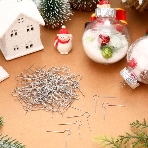 Moxweyeni 100 Pcs Christmas Spring Steel Wire Ornament Hooks Hangers
