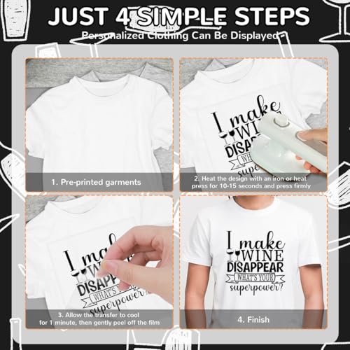 Dtf Transfers Ready to Press - 20Pcs Funny Wine Quote Iron on Transfers for Tshirts Wine Lover Iron on Decals Sassy Wine Sarcasm Heat Transfer Vinyl Stickers for Clothing Pillows Bag DIY Crafts - color: Funny Wine