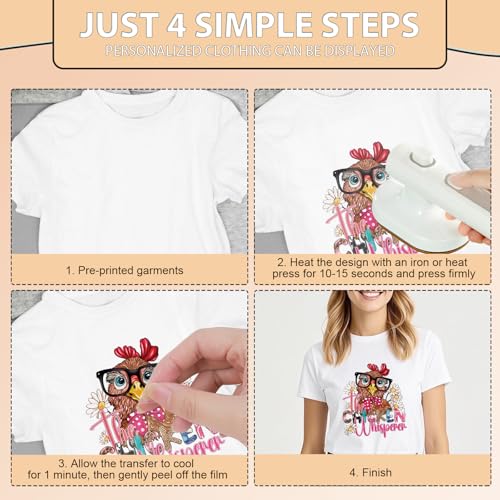 20 Pcs Funny Chicken DTF Transfers Ready to Press Iron on Patches - color: Funny Chicken