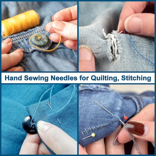 30pcs 2" Big Eye Needles for Hand Sewing Crafts, Hand Embroidery Needle Threader for Leather Cross Stitch Needle Darning Tapestry Quilting Needlepoint Needles Sewing Supplies Accessories - color: 2" x 30pcs