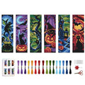 ACRNIGHEET 6PCS Cat Cross Stitch Bookmark Kit DIY Halloween Bookmarks Cross Stitch Kit for Adult Beginners Pumpkin Cross-Stitch Stamped Kits 8.7x3.1inch Stamped Embroidery Bookmark with Instructions - style: Halloween Patterns 1