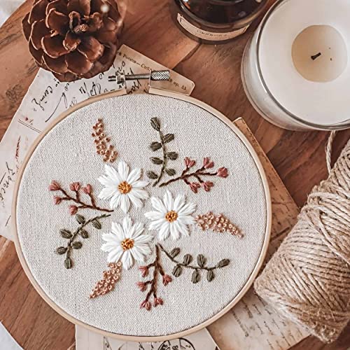 GIEMSON Embroidery Hoop 6 Inch 12 Pieces Embroidery Hoops Bamboo Circle Cross Stitch Hoop for Embroidery Art Craft Sewing - size: 6 inch