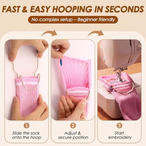 Sock Hoop for Embroidery Machine – 2 Adults + 1 Kid Embroidery Hoop Kit