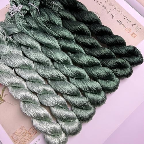 100% Mulberry Silk Embroidery Thread 7 Colors 110m Each (47) - color: 47