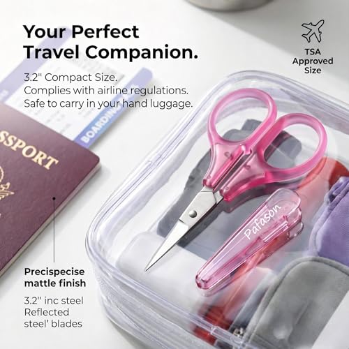 PAFASON Small Travel Embroidery Craft Scissors Set Straight Curved Tip - style: Modern