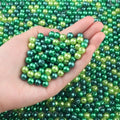 DUQGUHO 8mm St. Patrick's Day Beads for Jewelry Making, Green Beads Party - color: Mixed Green, size: 8mm