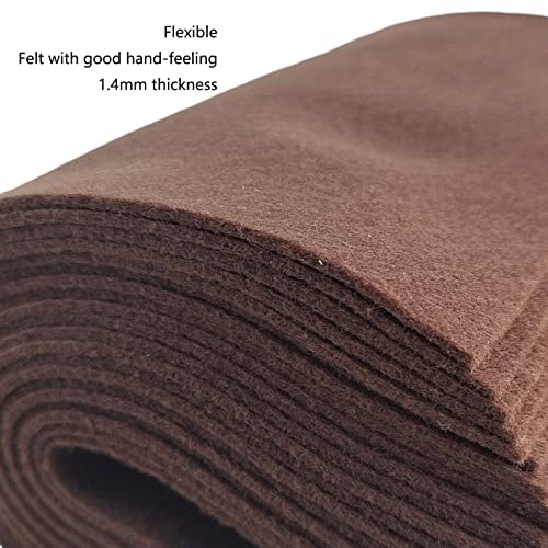 Jtnohx Soft Felt Fabric Flexible Craft Felt Sheets Dark Brown 6" 20Pcs - color: Dark Brown