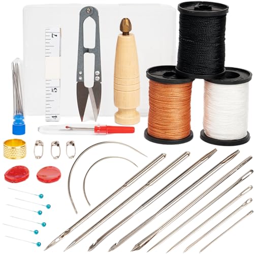 Upholstery Sewing Kit Heavy Duty Sewing Kit with Upholstery Needle & Thread