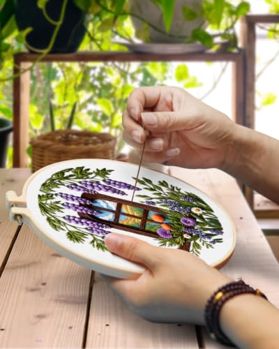 TINDTOP Embroidery Kit for Adult, Embroidery DIY Starter Kit - color: Window