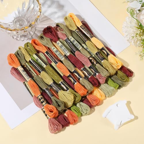 24 Skeins Variegated Colorful Embroidery Floss for Sewing Crafts - color: Colorful