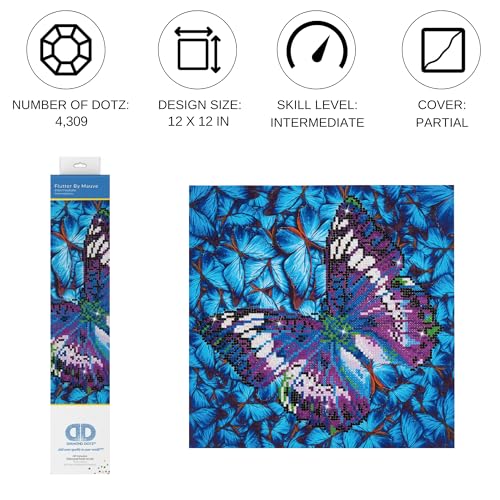 DIAMOND DOTZ Flutter By Mauve Butterflies Diamond Painting Kit Adults