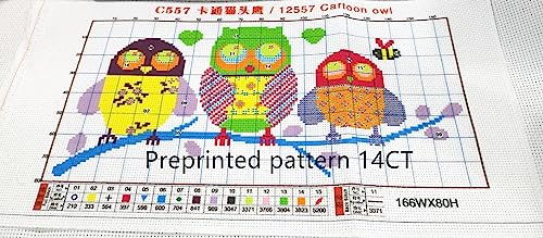 CaptainCrafts Cross Stitch Kits for Adults Stamped Cross Stitch Printed 14CT Fabric Cross Stitching DIY Art DMC Needlecrafts Embroidery Kit for Adults (Stamped 14CT, Cat and Poppy) - color: Cat and Poppy, style: Stamped 14CT