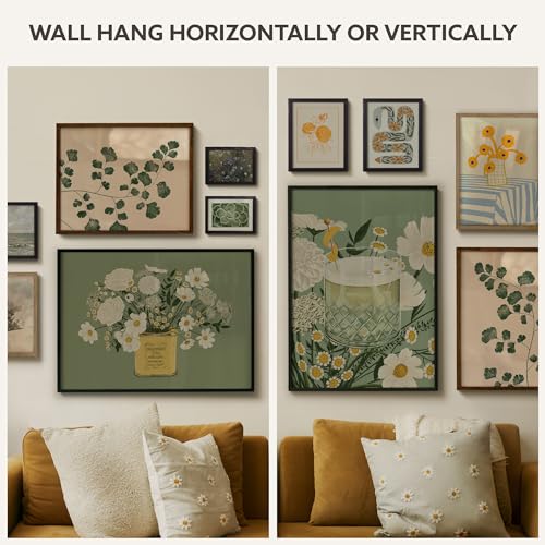 Opposite Wall - 8x10 in - Real Wood Blue Picture Frame - Lightweight, Versatile & Shatterproof - Wall Hanging & Tabletop Photo Frame - Office, Gallery & Home Decor - color: Blue, size: 8x10 in