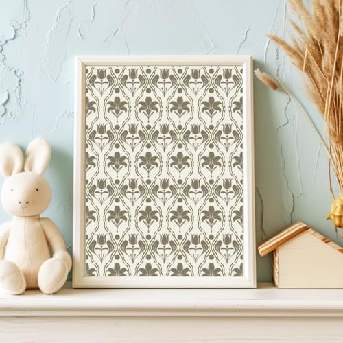 6 Sheets Furniture and Craft Rub on Transfers with Symmetrical Retro Floral Design, Waterproof Transfers Stickers for DIY Wood Furniture, Door, Windows, Gifts and Home Decor 6x12” - style: Retro Flower Pattern