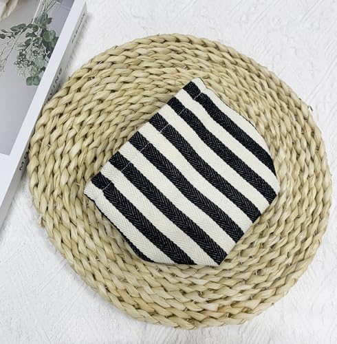 getgto 2 Pcs Makeup Bags, Large Cosmetic Bag Travel Toiletry Bag - color: Black and white stripe