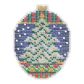 Icy Evergreen Beaded Counted Cross Stitch Ornament Kit Mill Hill 2018 Beaded Holiday MH211813