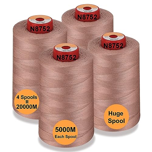 New brothread 4 Large Cones All Purpose Polyester Thread -Antique - color: 4xAntique