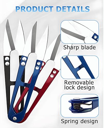 DAWZMR 24 Pcs 4.1" Yarn Snips Scissors for Sewing, Small Embroidery Thread Snippers Cutter Mini