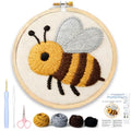 AohaiNova Punch Needle Kit for Adult Beginners,Punch Needling Set Bee - color: 02-Bee