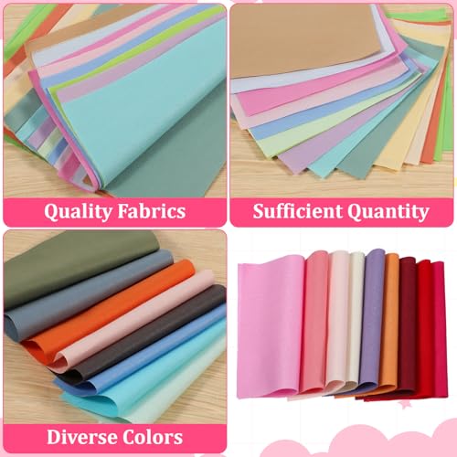 TIESOME 50Pcs Fabric Squares for Sewing, Precut Quilting and Patchwork