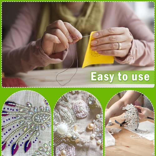 UOOU 85 Pcs Beading Needles, 8 Sizes Long Straight Bead Embroidery Needles - style: Regular