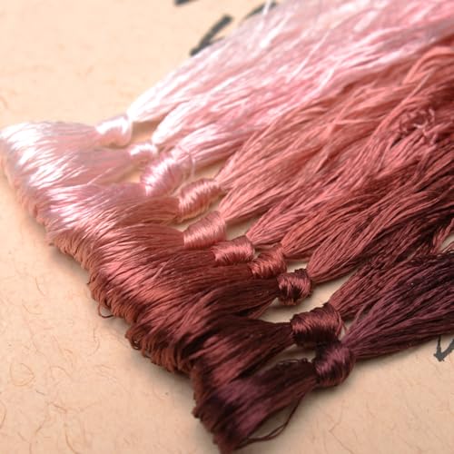 100% Mulberry Silk Embroidery Thread 10 Colors 110m Each (24) - color: 24