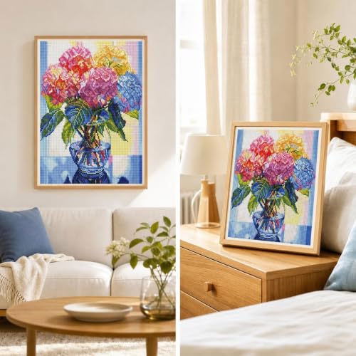 WUSARPLY Flower Stamped Cross Stitch Kits for Beginners Adults - color: J077