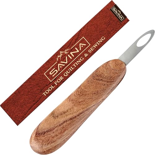 SAVINA Yarn Needle Threader, Hardwood Handle & Hook for Large Eye Needles