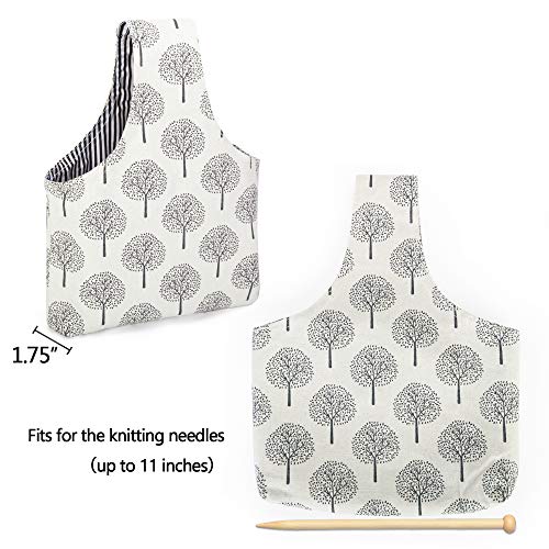 Teamoy Knitting Bag Tote, Travel Crochet Project Wrist Bag, Small, Tree - color: Tree, size: Small