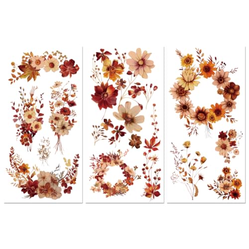 Peacoblue Dried Flowers Rub On Transfers for Furniture Craft 6"x12" - style: Dried Flowers
