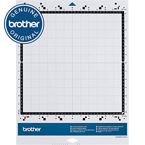 Brother ScanNCut DX Mat CADXMATLOW12, 12" x 12" Low Tack Adhesive for Thin and Delicate Materials, Replacement Accessory - style: 12" x 12" Low Tack