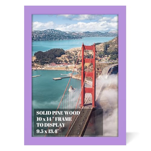 10x14 inch Wood Picture Frames for Wall Hanging,Diamond Painting Frames Rectangle Baby Scan Picture Frame for Family Walls Decoration,Anniversary,Wedding,Christmas,Halloween,Shower,Certificate (Purple) - color: Purple, size: 10x14 inch