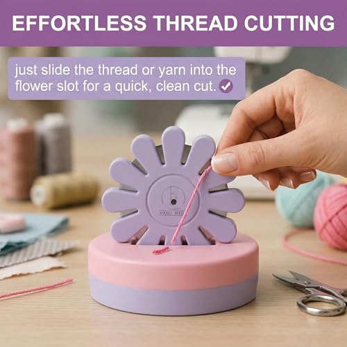 Gblckadof Thread Cutter 12 Positions Flower Purple