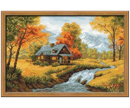 RIOLIS 1079 Autumn View Counted Cross Stitch Kit 14.96 x 10.24 in - style: Autumn View 1079