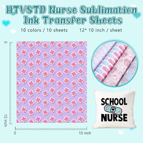 Nurse'day Sublimation Transfer Ink Paper 10pcs 12 * 10in - color: nurse-10