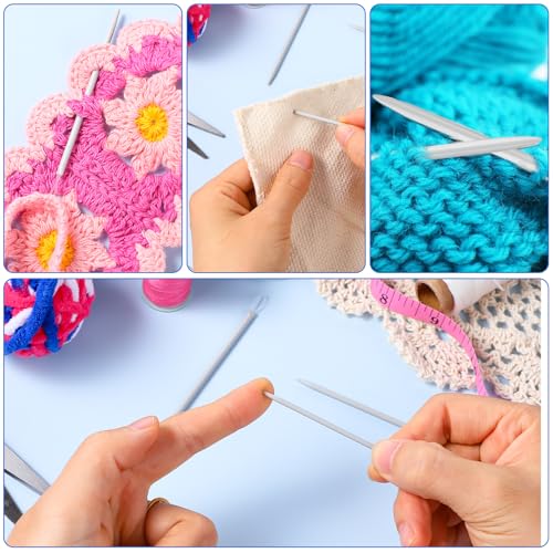 Molain 6pc Yarn Needles - Tapestry, Darning, Blunt Eye with Stitch Markers for Knitting, Crocheting, Weaving