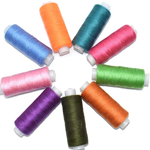 Sewing Thread 30 Colors Sewing Industrial Machine and Hand Stitching 250 Yards Each Sewing Thread Polyester - color: 30 Color