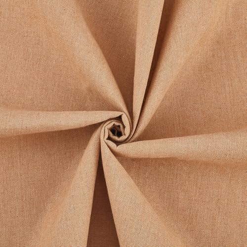59 Inch Khaki Canvas Upholstery Fabric Linen Liner Fiber by The Yard Blend Embroidery Cloth Needlework Material Fabrics for Sewing Making Clothes Furniture Cover Chair Cushion Craft Supply - color: Khaki, size: 1500x1000mm