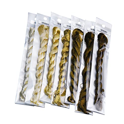 Natural 100% Silk Thread, Handmade Embroidery Thread Silk Floss 7 Colors 110m Each (18) - color: 18