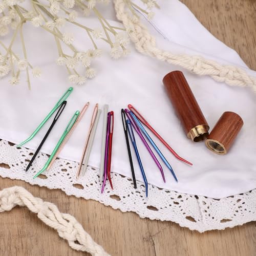 Large Eye Sewing Needles Set, Yarn Sewing Needle Sharp Tapestry Needles Tapestry Needle Bent Needles Hand Knitting Needles Bent Tip Yarn Needles for Hand Knitting
