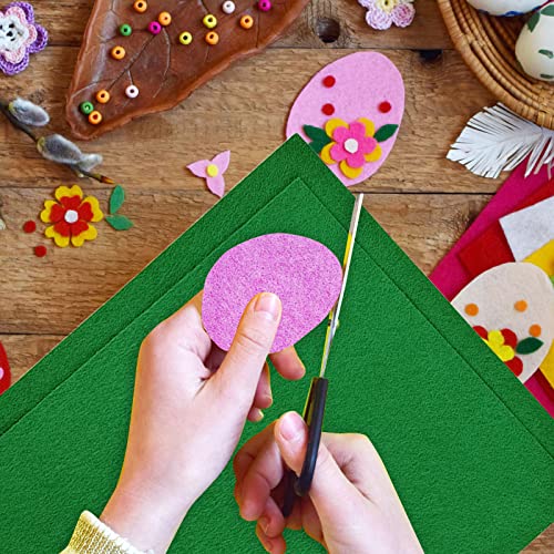 Jtnohx Soft Green Felt Sheets Flexible Felt Fabric for Crafts 12" 20Pcs - color: Green