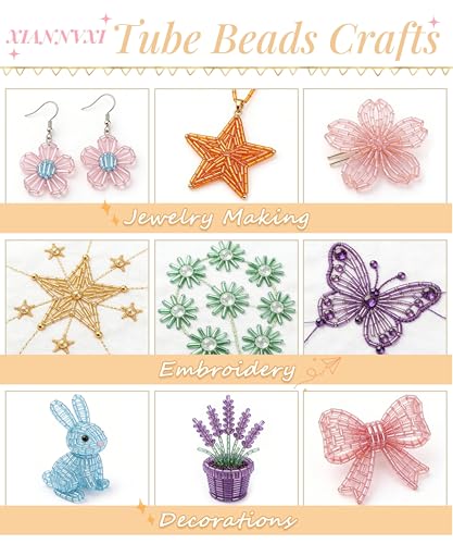 XIANNVXI 3000pcs Silver Glass Bugle Beads - color: Silver