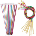 Coopay 23 PCS Tunisian Crochet Hooks Set, Complete Crochet Needles Set - color: Mixed Metal & Bamboo Set With Cable