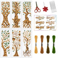 ORIGACH 6 Set Tree of Life Cross Stitch Bookmark Kit for Beginner - style: Tree of Life