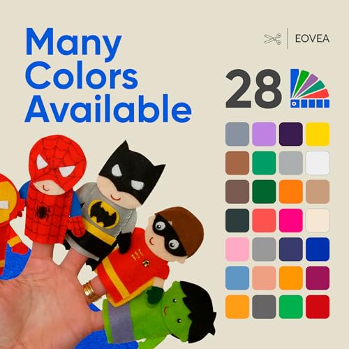 EOVEA | Acrylic Felt Fabric by The Yard | 72" Wide | 1.6mm Thick | Soft & Durable Non-Fraying Felt | for DIY Crafts, Sewing, Upholstery, Costumes & Padding(Royal Blue, 1 Yard) - color: Royal Blue, size: 1 Yard