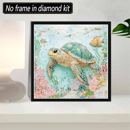 SKRYUIE DIY Diamond Art Kits for Adults Turtle Special Shape - 5D Diamond Painting Kits for AdultsAnimal - Crystal Embroidery Cross Stitch - Craft for Wall & Office Decor 12 x 12 Inch A4 - color: Colorful-11