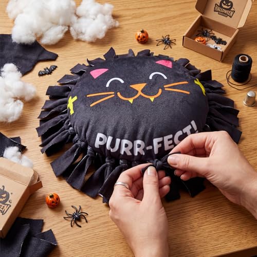 Weysat 6 Sets Halloween Religious Tied Pillow Craft Kit No Sew Craft - style: Halloween Religious